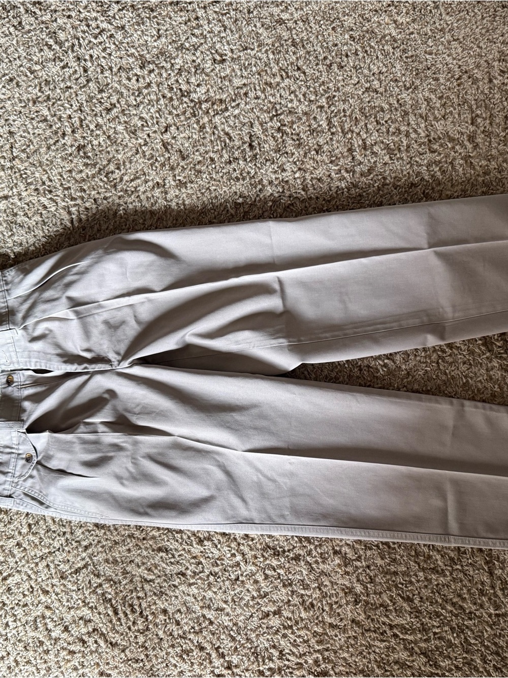 Savane Cream and Navy Labeled Trousers